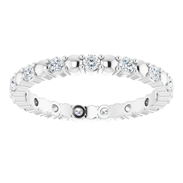 0.45 ct. Round Diamond Stackable Eternity Band-VIRABYANI